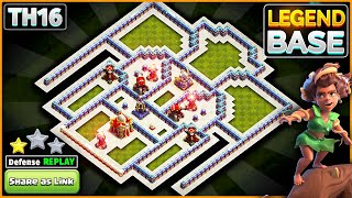 NEW BEST TH16 Legend Base 2024 with COPY LINK  COC Town Hall 16 TrophyWAR Base Design [upl. by Sculley982]