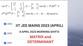 If M■52amp3232amp12 then which of the following matrices is equal to M2022  👇  NIMCET [upl. by Attelra729]