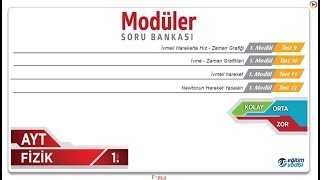 Eğitim Vadisi AYT Fizik Modüler Soru Bankası Test9101112 Zor Sorular [upl. by Remliw571]