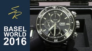 ORIS Prodiver Chronograph 51cm restyle Baselworld 2016 [upl. by Hgieleak]