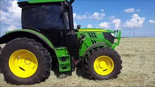 Baling Horse Hay with the New John Deere 6120R [upl. by Lammaj]