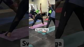 Triangle yoga Pose swahiliyoga yogapractice [upl. by Sapowith290]