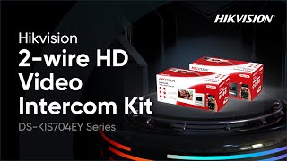 Hikvision 2wire HD Video Intercom Kit DS KIS704EY Unboxing amp Demo [upl. by Etnuad]