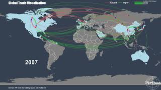 Top Trading Routes in the World  Visualized on the Map [upl. by Griffin]