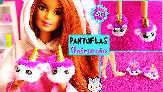 Como hacer PANTUFLAS UNICORNIO para tu Colección de MUÑECAS Barbie [upl. by Cherilyn]