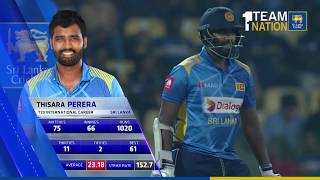 Thisara Pereras knock  T20I Sri Lanka vs England at RPICS [upl. by Nnaeirrac]