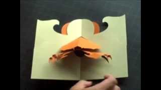 How to Make a Kirigami Crab quotCancerquot Popup Card ReEdit [upl. by Dehnel]