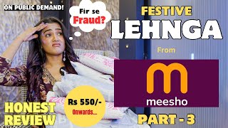 MEESHO LEHNGA HAUL part 3  Honest Review  gimaashi [upl. by Elvyn]