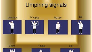 The Cricket Umpiring Signals The Laws of Cricket Cricket Umpire Signal PCB ECB MCC Law [upl. by Etteinotna]