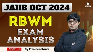 JAIIB RBWM Exam Analysis 2024  JAIIB Oct 2024 Exam Analysis Shift 1  JAIIB AFM Exam Analysis 2024 [upl. by Mourant862]