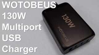 Wotobeus 130W USB Power Adapter PD061PT Review and Test [upl. by Shoshanna]