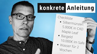 vor Krisen schützen  das brauchst du wirklich Checkliste [upl. by Stonwin]