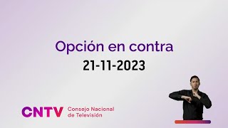 Franja Plebiscito Constitucional Opción en contra 21112023 [upl. by Egiaf]