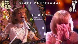 Grace VanderWaal S11 AGT Finals Clay and Winning Moment • 20160913 amp 0914 [upl. by Lehcim]