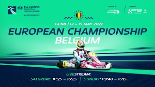 FIA Karting European Championship 2022 KZ  KZ2  Academy Trophy Round 1  Genk  Belgium Sunday [upl. by Leirum]