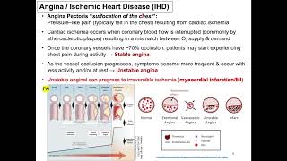 Treatment of Ischemic Heart Disease 1 AntiAnginal Drugs [upl. by Arinay]