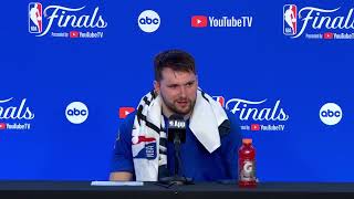 Dallas Mavericks Luka Doncic Postgame Interview After NBA Finals Loss Against Boston Celtics [upl. by Yazbak382]