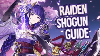 Updated 43 Raiden Shogun Guide – New Teams Playstyles Builds Constellations  Genshin Impact 43 [upl. by Slosberg586]