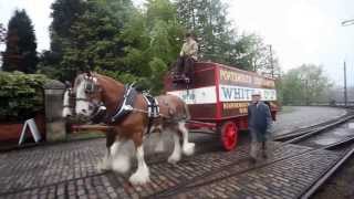 Horse Drawn Pantechnicon and Vintage Removal Van Procession at Beamish [upl. by Pedro]