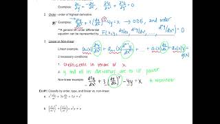 Diff Eq 11 Notes Definitions amp Terminology [upl. by Alenas]