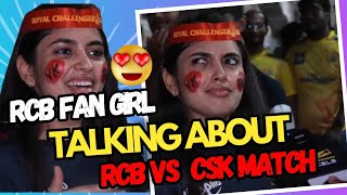 Rcb fan girl viral video  RCB vs CSK March  IPL 2024 [upl. by Schechter]