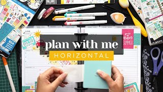 PLAN WITH ME  DECORATING A HORIZONTAL LAYOUT IN A CLASSIC HAPPY PLANNER  SUMMER MIX TAPE [upl. by Thanos]