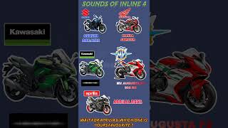 In Line 4 Superbikes Exhaust Sound 🔥🤯 gsxs750 cbr650r ninja1000sx shorts mvaugusta apriliarsv4 [upl. by Barbey133]