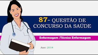 87Questões de Enfermagem para ConcursoPrograma Nacional de Segurança do Paciente Portaria 5292013 [upl. by Ennove]