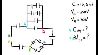 Circuito di Condensatori Trova la Capacità equivalente [upl. by Kimber]