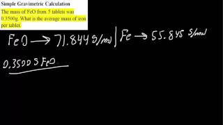 Simple Gravimetric Calculation example [upl. by Bina847]