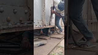 Railway bridge works trending railwork shortsvideo automobile railjoint indianrailways viral [upl. by Figone]