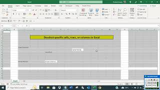 Deselect specific cells rows or columns in Excel [upl. by Ailegna185]