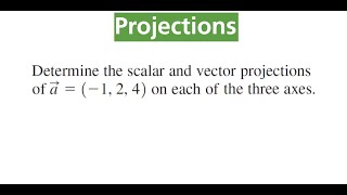 SCALAR amp VECTOR Projections Of Vector a On Axes [upl. by Uziel900]