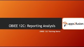 OBIEE 12C Reporting Analysis [upl. by Akselav769]