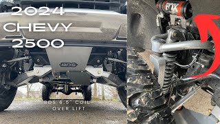 1st 2024 HIGH COUNTRY WITH A BDS 65quot COILOVER LIFT ON MY 2024 CHEVY SILVERADO INSTALLED REVIEW [upl. by Macmillan]