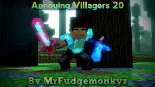 Reacting to Annoying Villagers 20A Minecraft Animation [upl. by Ettennaej549]