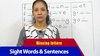 Sight Words amp Sentences  Missing letters Part  40  How to teach sight words  Vocabulary Words [upl. by Yelsgnik546]