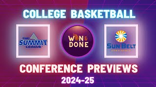 College Basketball  NCAA Basketball  Conference Previews  Summit League  Sun Belt Conference [upl. by Malamut875]