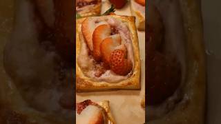 Strawberry Cream Cheese Danishes 🍓✨️ strawberry danish creamcheese pastry bakingmyheartout [upl. by Sparks]