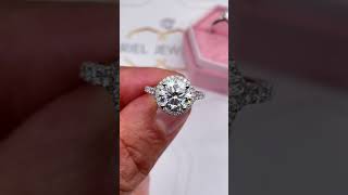 4 Carat Diamond Engagement Halo Ring White Gold [upl. by Atila]