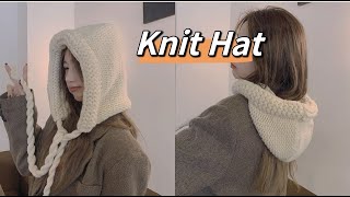 Knit Hat❤️ Đan mũ trùm đầu dễ dàng dành cho người mới bắt đầu [upl. by Joseph]