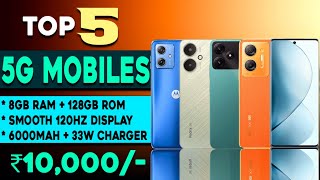 Top 5 Best 5G Smartphone Under 10000 in 2024  8GB128GB 120hZ Display Best 5G phone under 10000 [upl. by Fabriane]