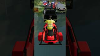 RIDING JET SKI THROUGH FLOODED TOWN  Farming Simulator 22 shorts farmingsimulator [upl. by Hayikaz]