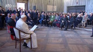 Rencontre du pape François avec les artistes de la Biennale de Venise  PapeAVenise 28 avril 2024 [upl. by Dobbins]