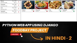 FoodBay  Django Python Project Restaurant Management System  Part  2 [upl. by Ginnifer]