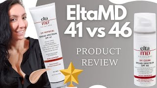 EltaMD Tinted 41 vs Clear 46  Honest Review  Acne Prone Skin [upl. by Chico785]