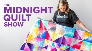 Stress Relieving HalfSquare Triangle Quilt  S7E5 Midnight Quilt Show with Angela Walters [upl. by Dowling]