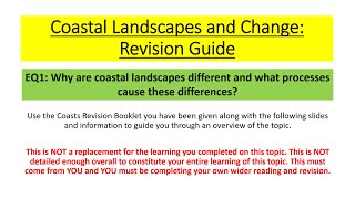 Edexcel A Level Geography  Coasts EQ1 Revision [upl. by Cired]