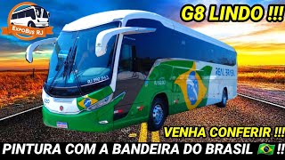 INCRÍVEL MARCOPOLO G8 COM A PINTURA DA BANDEIRA DO BRASIL 🇧🇷 [upl. by Erny]