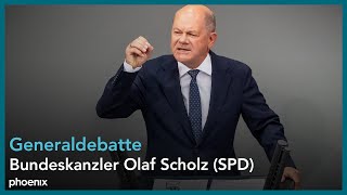 Generaldebatte Rede von Bundeskanzler Olaf Scholz SPD im Deutschen Bundestag am 110924 [upl. by Otreblaug]